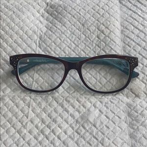 Nicole Miller brown frames adorned with crystals